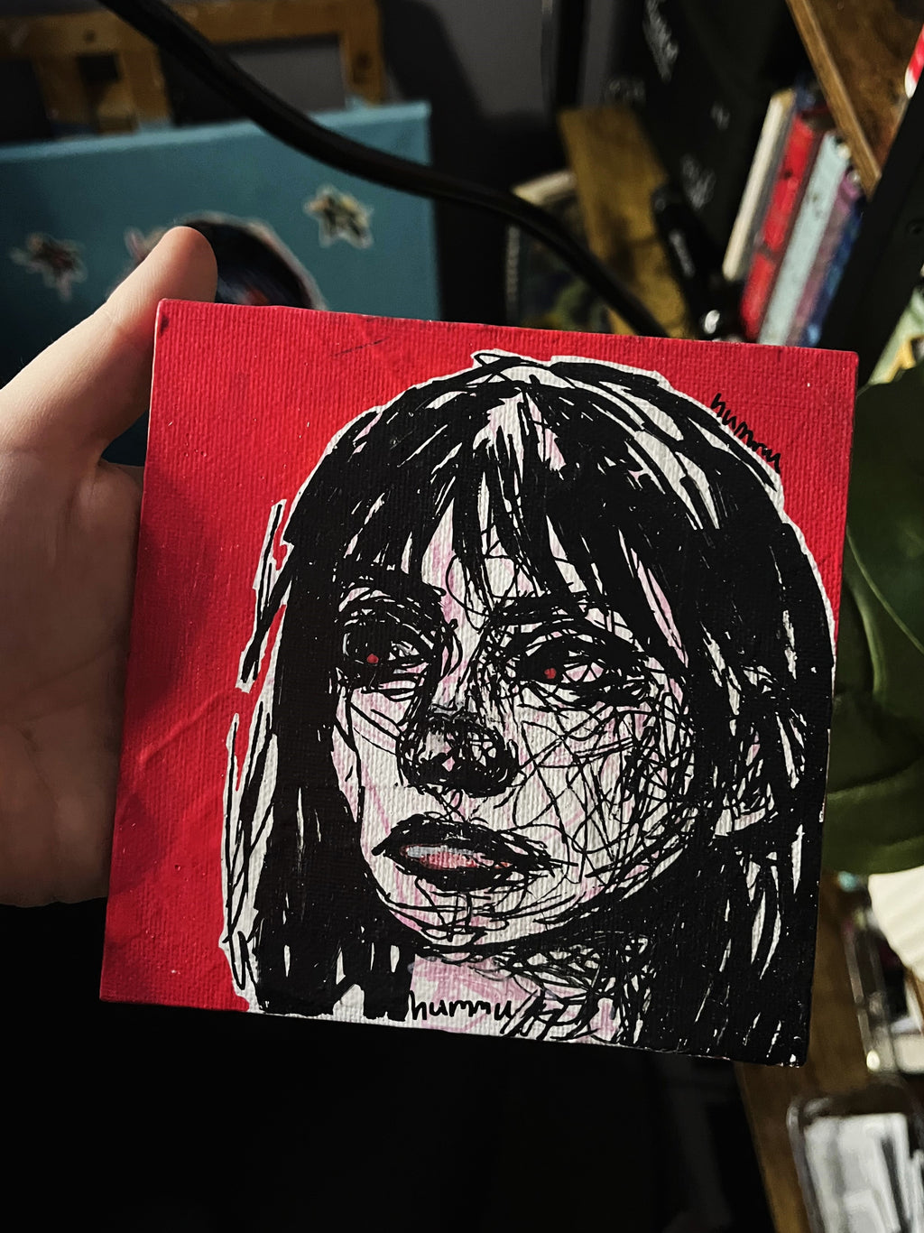 Red Emotional Scribble