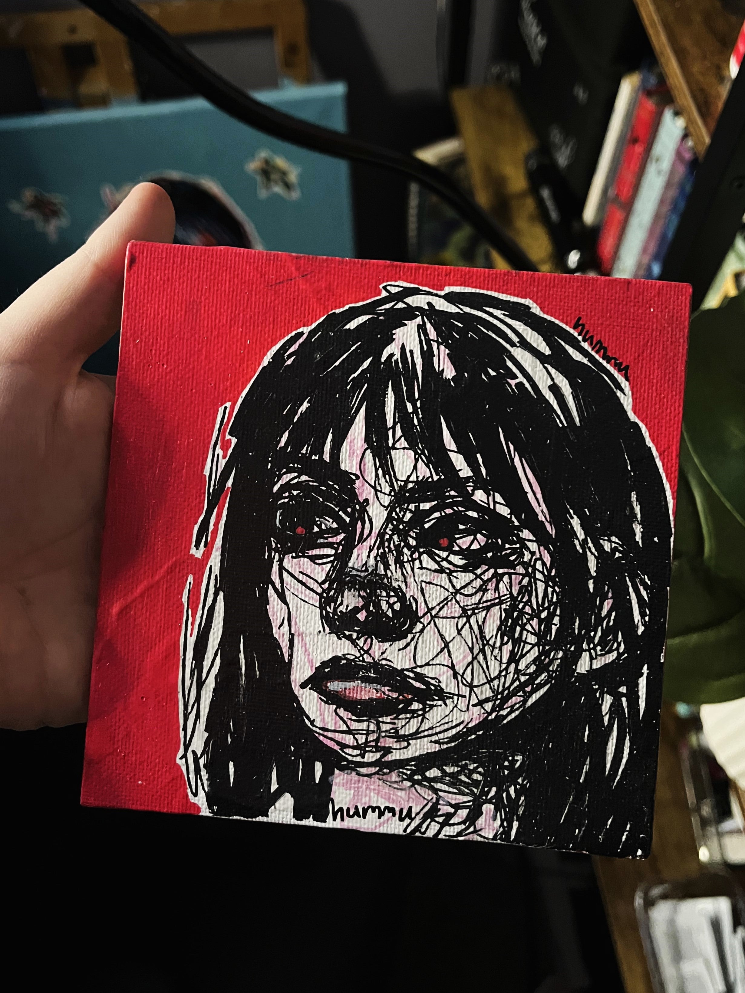 Red Emotional Scribble